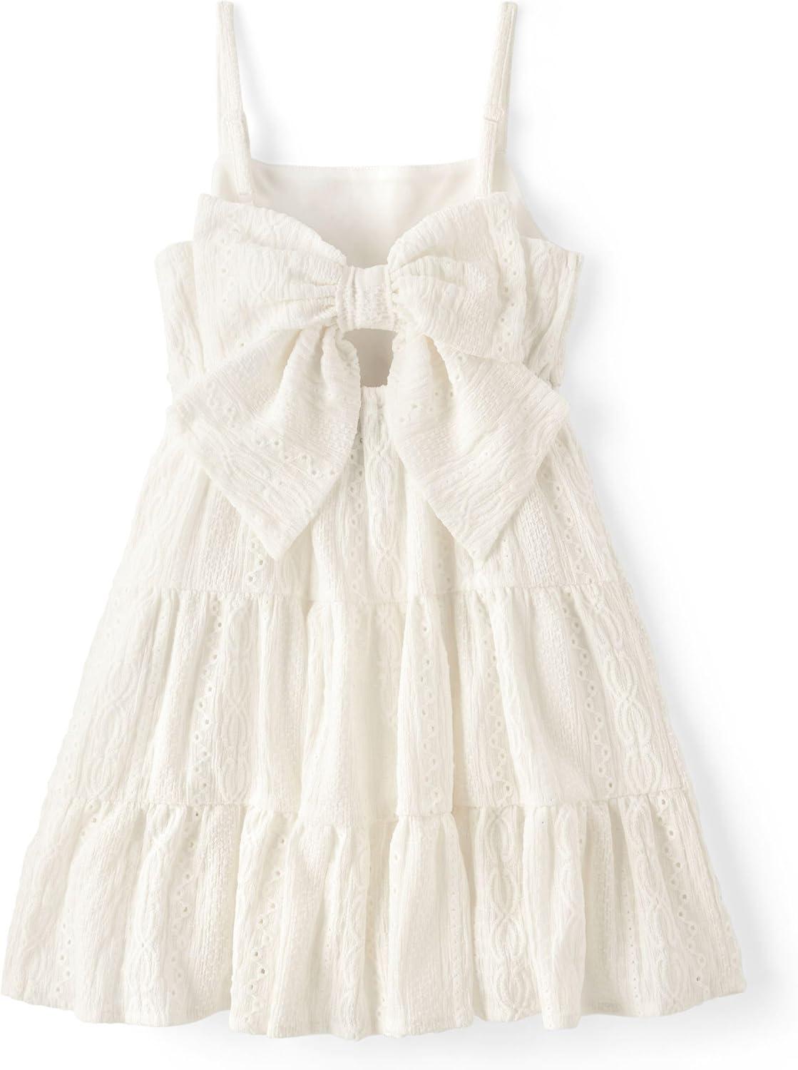 imageThe Childrens Place Girls Casual Sleeveless Tiered DressesSimply White Eyelit
