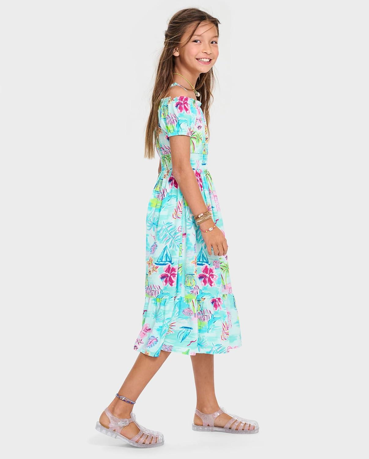 imageThe Childrens Place Girls Family Matching Dresses Mommy and Me Casual DressTropical Prints