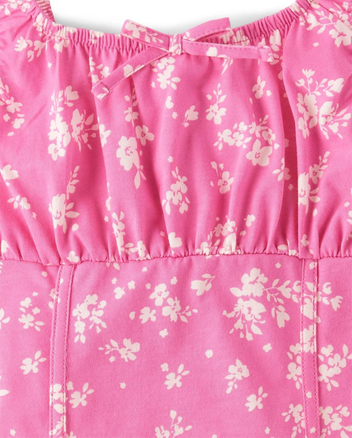 imageThe Childrens Place Girls Family Matching Dresses Mommy and Me Casual DressYreka Pink Corset
