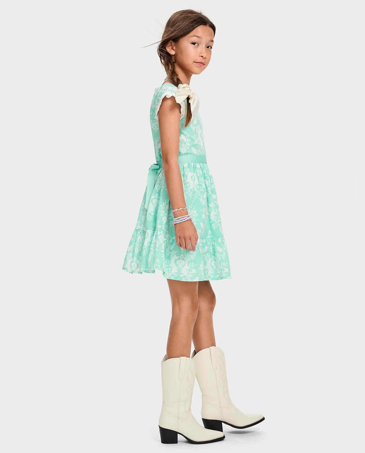 imageThe Childrens Place Girls Short Sleeve Dressy DressMint Tea