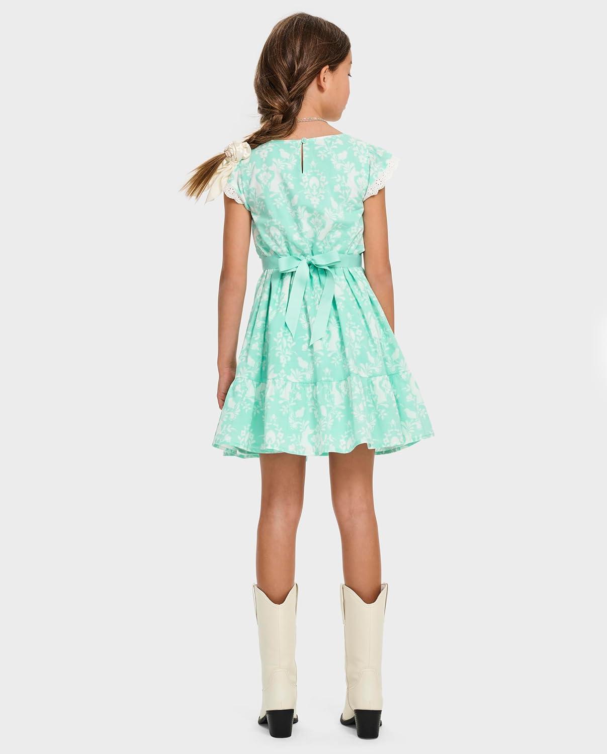 imageThe Childrens Place Girls Short Sleeve Dressy DressMint Tea