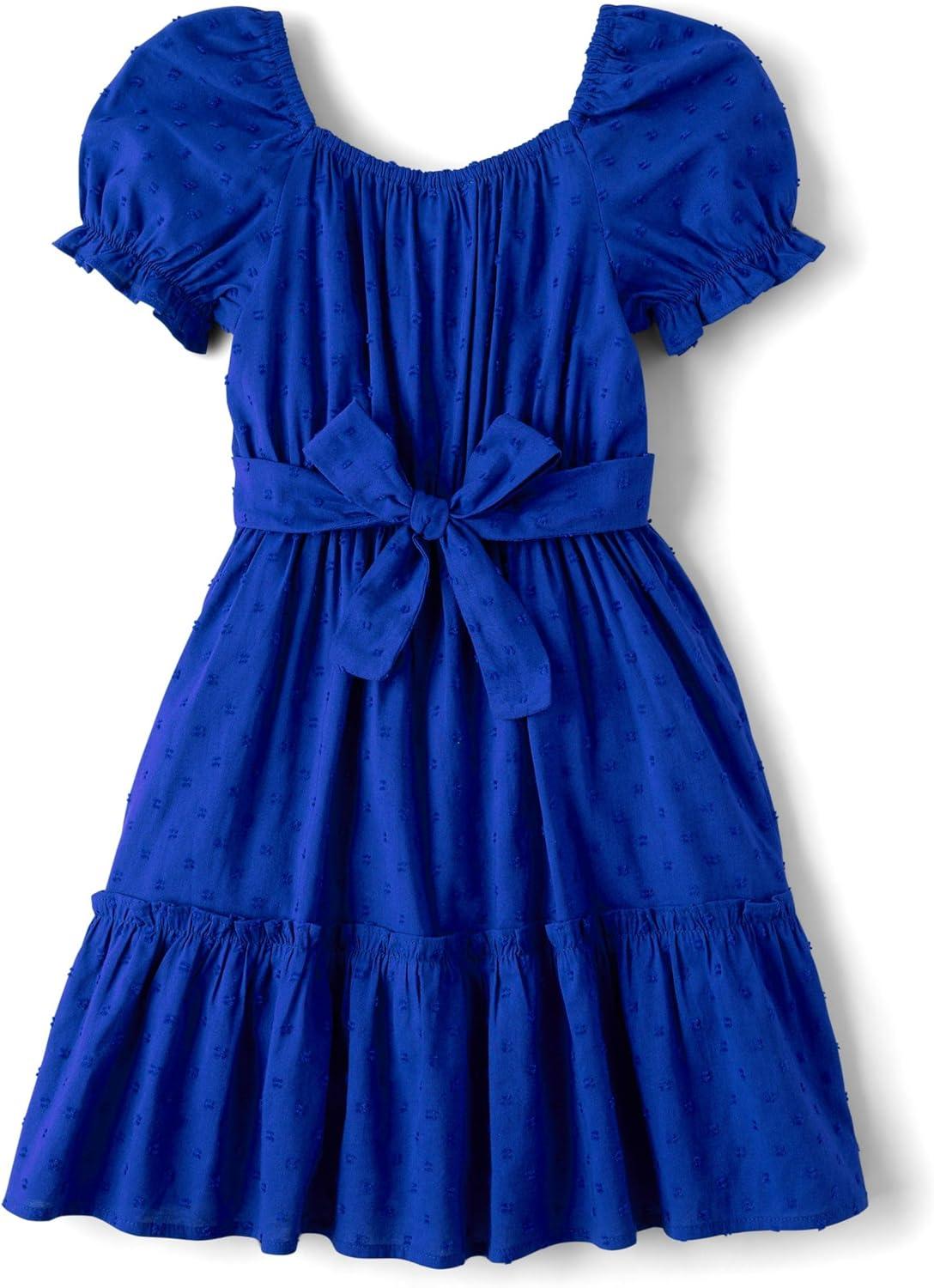 imageThe Childrens Place Girls Short Sleeve Dressy DressRenew Blue