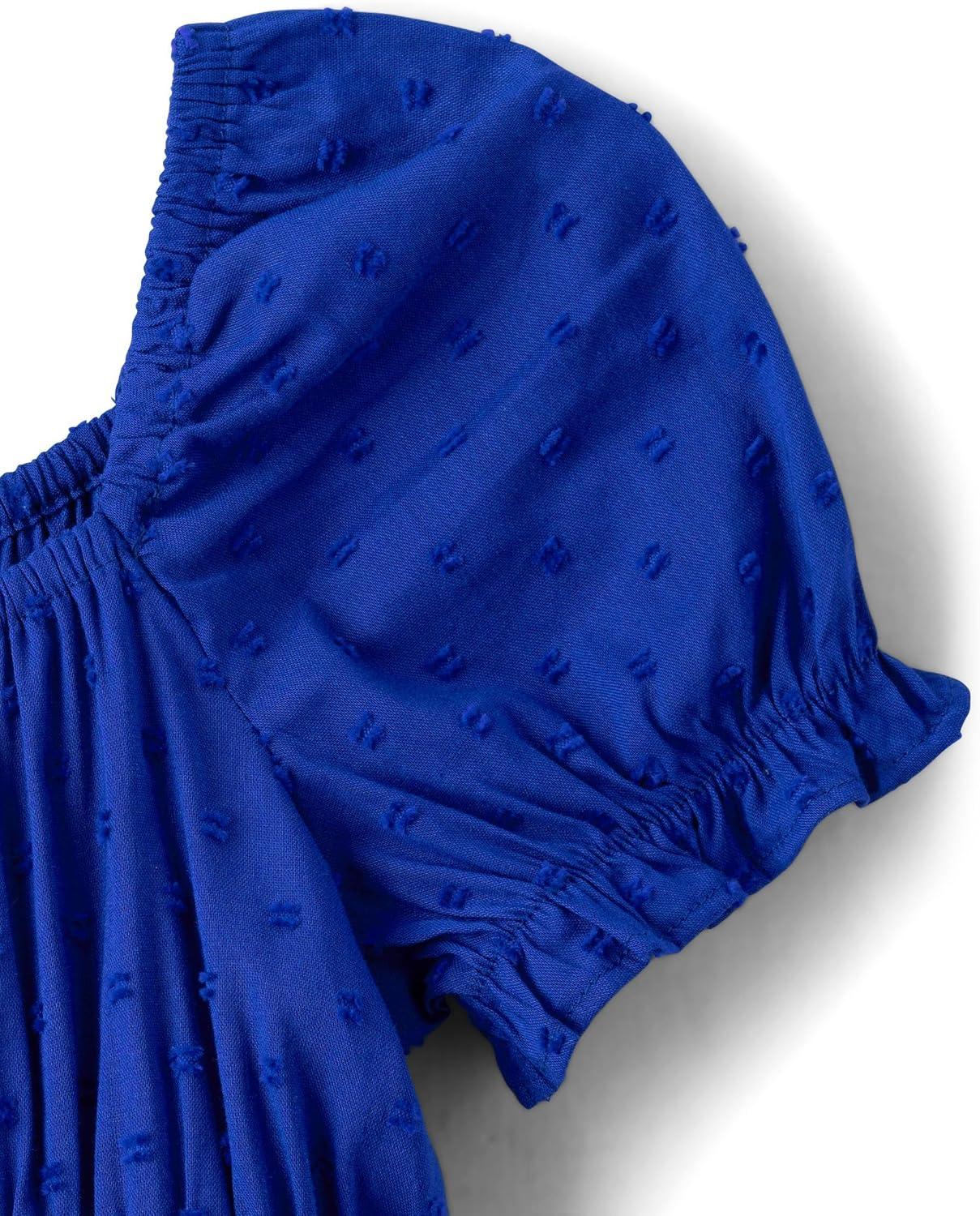 imageThe Childrens Place Girls Short Sleeve Dressy DressRenew Blue