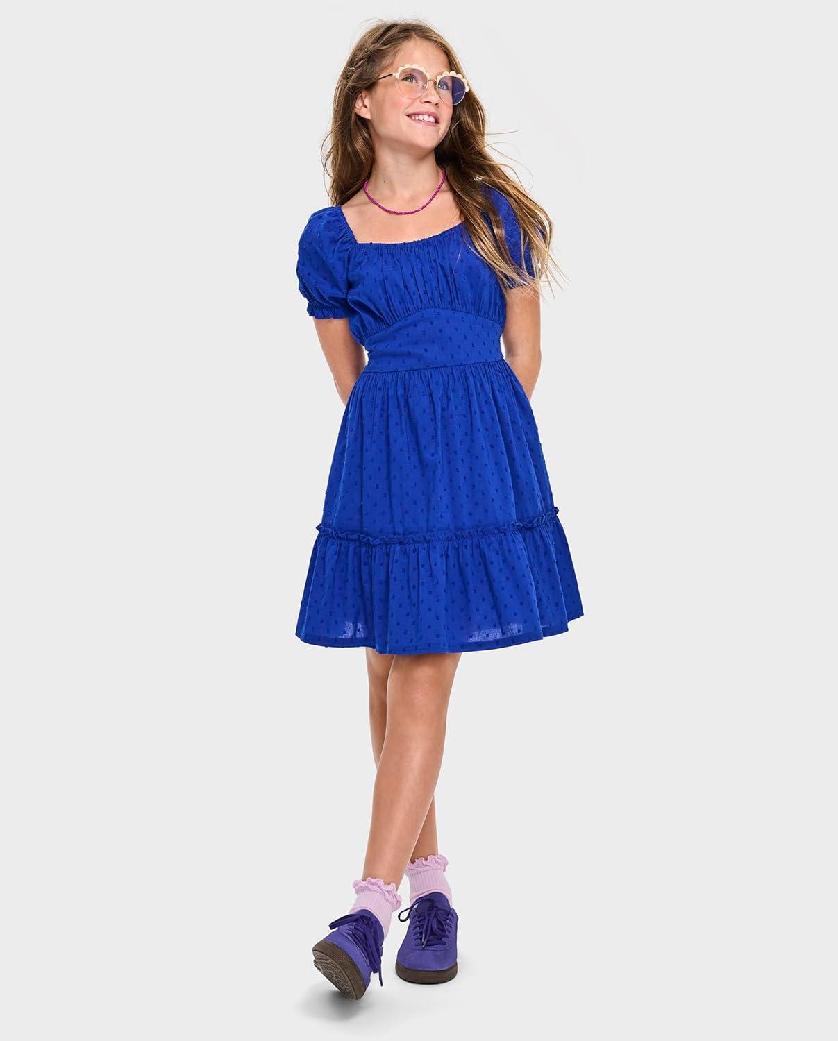 imageThe Childrens Place Girls Short Sleeve Dressy DressRenew Blue