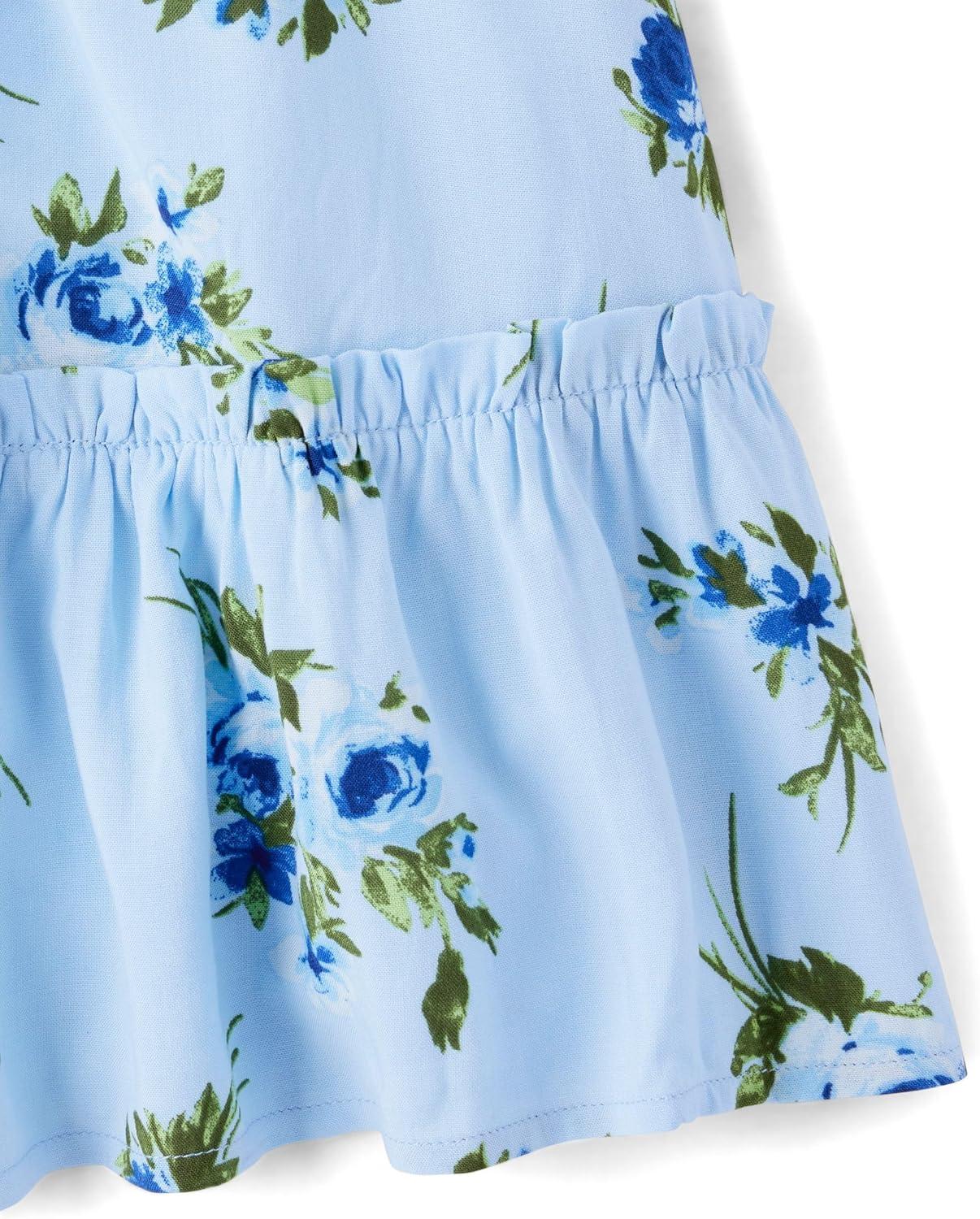 imageThe Childrens Place Girls Short Sleeve Smocked Summer DressesBreeze Floral