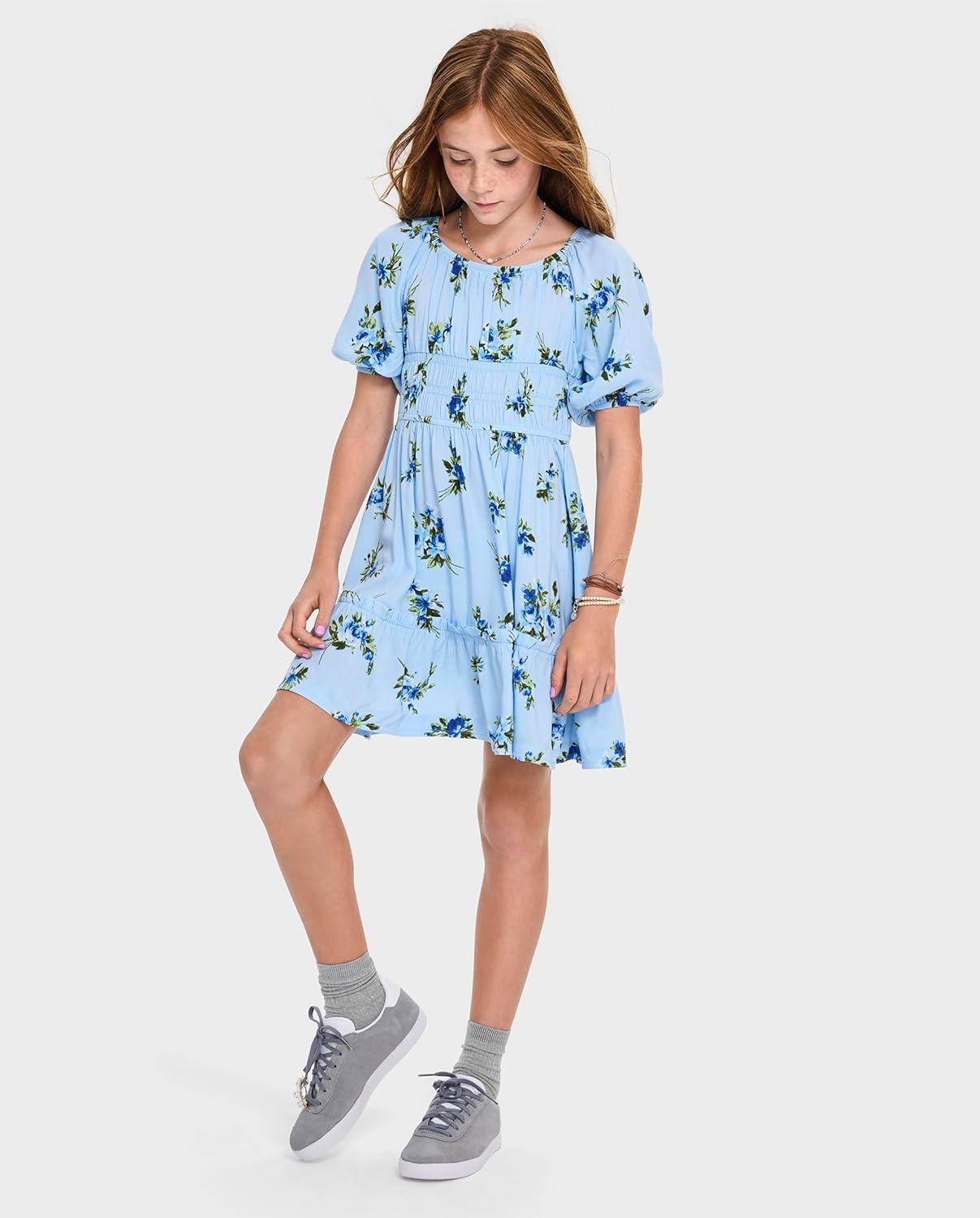 imageThe Childrens Place Girls Short Sleeve Smocked Summer DressesBreeze Floral