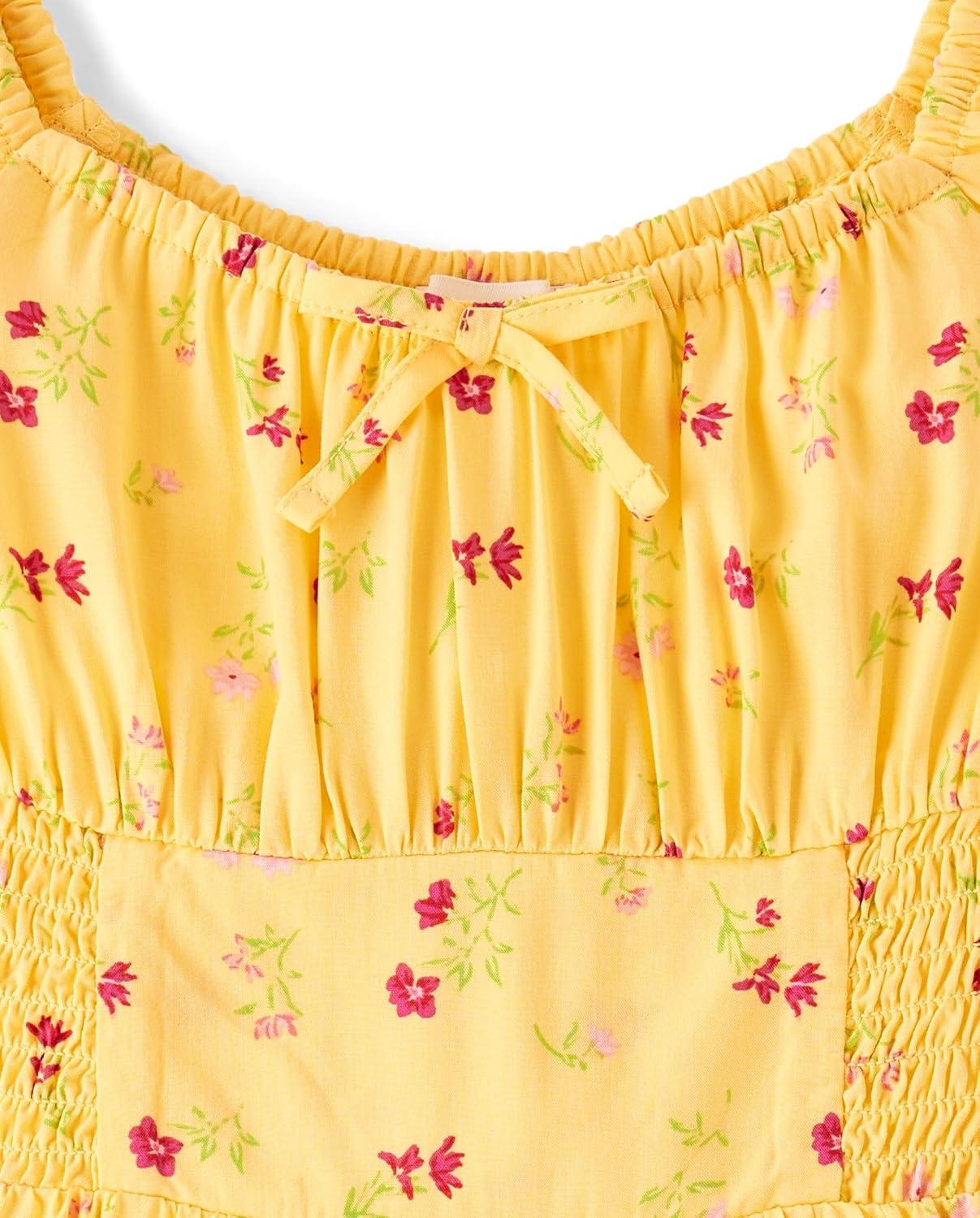 imageThe Childrens Place Girls Short Sleeve Smocked Summer DressesSun Valley