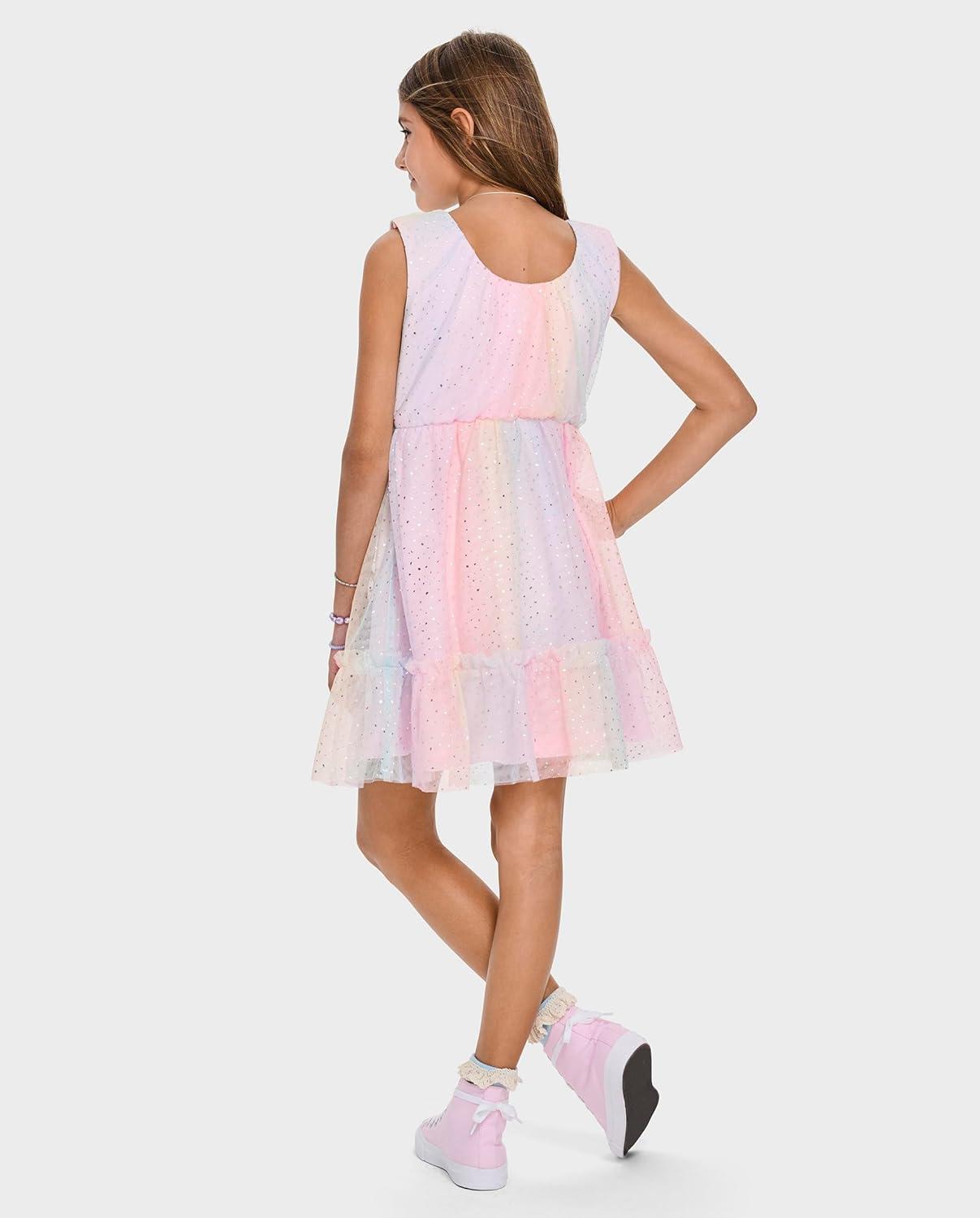 imageThe Childrens PlaceGirlsSleeveless Dressy DressesBright Pink RainbowLarge