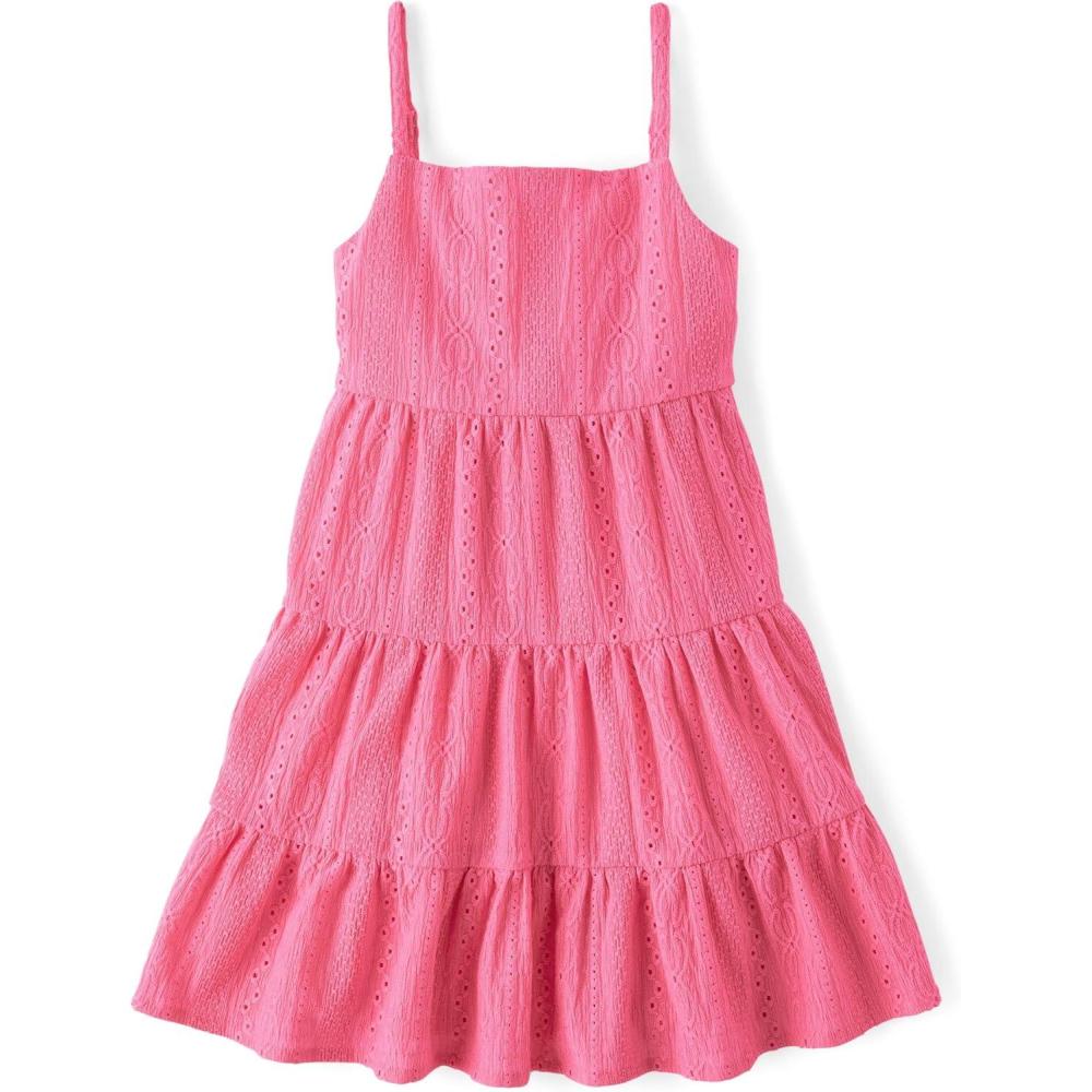 imageThe Childrens Place Girls Casual Sleeveless Tiered DressesIn the Pink