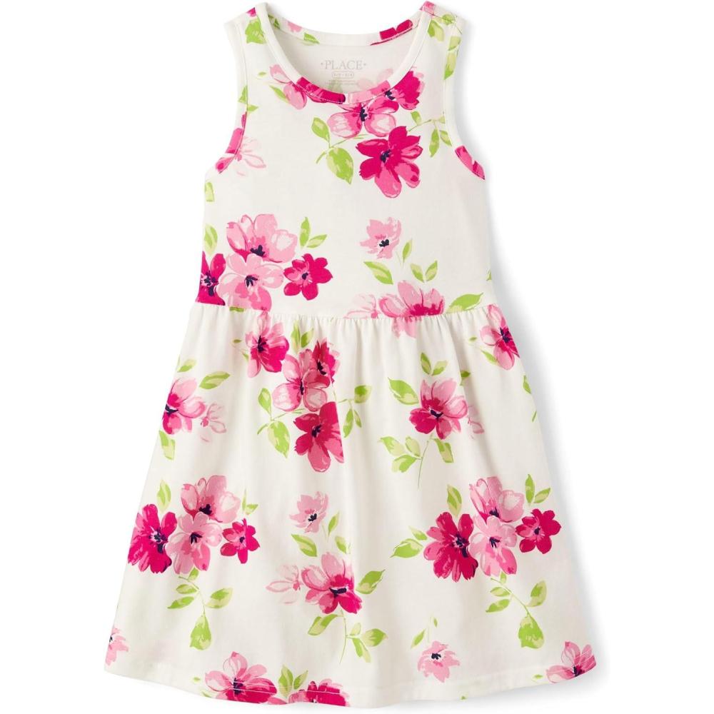 imageThe Childrens Place Girls Family Matching Dresses Mommy and Me Casual DressSimply White Floral