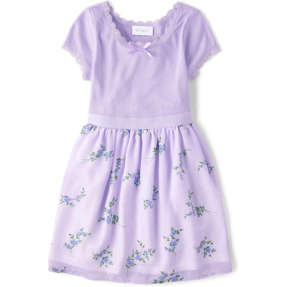 imageThe Childrens Place Girls Short Sleeve Dressy DressLoveable