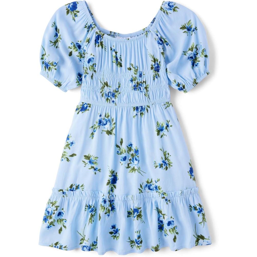 imageThe Childrens Place Girls Short Sleeve Smocked Summer DressesBreeze Floral