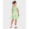 imageThe Childrens Place Girls Short Sleeve Smocked Summer DressesGreen Floral