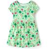 imageThe Childrens Place Girls Casual Everday Short Sleeve DressesSt Patricks Print