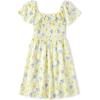 imageThe Childrens Place Girls Short Sleeve Smocked Summer DressesWildflower White Flutter Sleeve