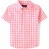 imageThe Childrens PlaceBaby Boysand Toddler Poplin Short Sleeve Button Down ShirtCherry Plaid12 Months18 Months