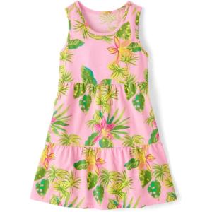 imageThe Childrens Place Girls Casual Sleeveless Tiered DressesLuau Floral