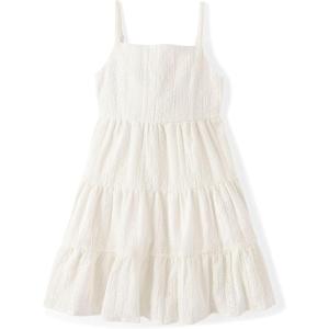 imageThe Childrens Place Girls Casual Sleeveless Tiered DressesSimply White Eyelit