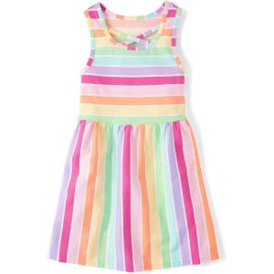 imageThe Childrens Place Girls Family Matching Dresses Mommy and Me Casual DressMulticolor Stripe
