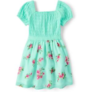 imageThe Childrens Place Girls Short Sleeve Dressy DressMin Tea Floral