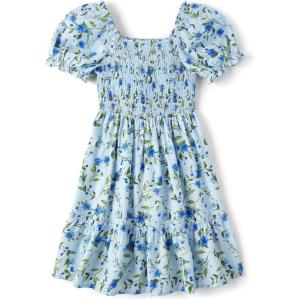 imageThe Childrens Place Girls Short Sleeve Dressy DressWhirlwind Blue Floral