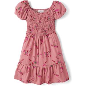 imageThe Childrens Place Girls Short Sleeve Smocked Summer DressesFlora Smocked