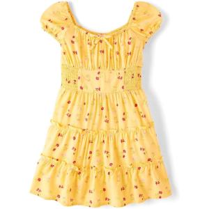 imageThe Childrens Place Girls Short Sleeve Smocked Summer DressesSun Valley