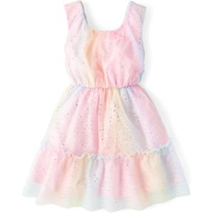 imageThe Childrens PlaceGirlsSleeveless Dressy DressesBright Pink RainbowLarge
