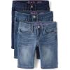 imageThe Childrens Place Girls Denim Skimmer ShortsDark Wash 3pack