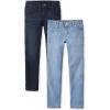 imageThe Childrens Place Girls Multipack Basic Skinny JeansDark Starry Night WashTrue Indigo Wash 2pack