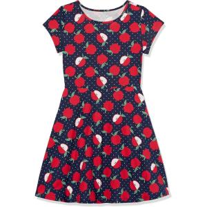imageThe Childrens Place Girls Short Sleeve Fashion Skater DressApple