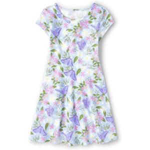 imageThe Childrens Place Girls Short Sleeve Fashion Skater DressButterfly Garden