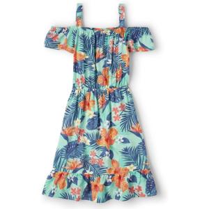 imageThe Childrens Place Unisex Child Matching Family Tropical Off Shoulder Short Sleeve DressTropical Mellow Aqua
