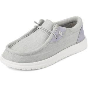 imageThe Childrens PlaceBoys Casual Slip On ShoesGrey CanvasBig Kid1