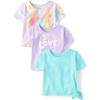 imageThe Childrens Place Baby Girls and Toddler Short Sleeve Everyday Casual Knit ShirtPurple Ribbon 3pack