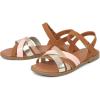 imageThe Childrens Place Girls Flat Sandals with Adjustable Ankle StrapPink Gold Multi Crisscross