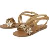 imageThe Childrens Place Girls Flat Sandals with Adjustable Ankle StrapTan Flower