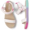 imageThe Childrens Place Girls Flat Sandals with Adjustable Ankle StrapWhite Ombre