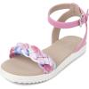 imageThe Childrens Place Girls Flat Sandals with Adjustable Ankle StrapPink Multi