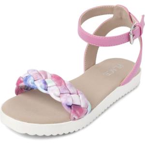 imageThe Childrens Place Girls Flat Sandals with Adjustable Ankle StrapPink Multi