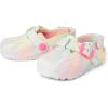 imageThe Childrens Place Baby Girl and Toddler Closed Toe Clogs with Backstrap Sandal MultcolorRainbow Tie Dye