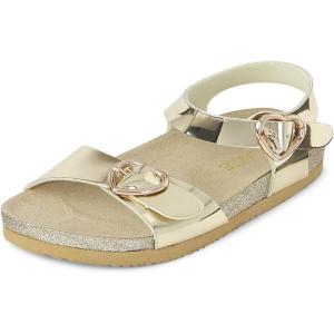 imageThe Childrens Place Girls Baby Toddler Flat Sandals SlipperGold