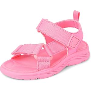 imageThe Childrens Place Girls Baby Toddler Sporty Sandals with Adjustable StrapsPink