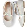 imageThe Childrens Place Baby Girls Glitter Cross Strap Ballet FlatSilver Sparkle