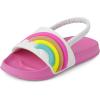 imageThe Childrens Place Girls Baby Toddler Everyday Slide Sandals with BackstrapRainbow Wave