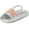 imageThe Childrens Place Girls Baby Toddler Everyday Slide Sandals with BackstrapSilver Shaker Stars