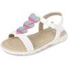 imageThe Childrens Place Baby Girls and Toddler TStrap Sandals with Adjustable Ankle StrapWhite Glitter Hearts