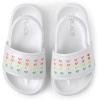 White Multicolor Hearts