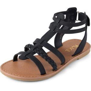 imageThe Childrens Place Girls Gladiator SandalsBlack