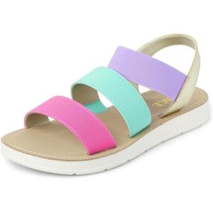 imageThe Childrens Place Girls Open Toe Flat SandalsMulticolor Triple Band